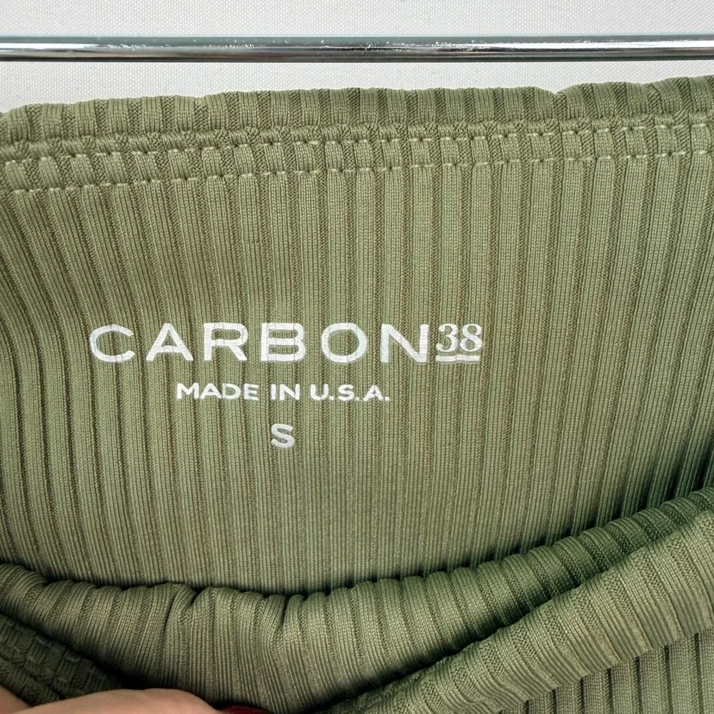 Carbon 38 High Rise Ribbed Legging Olive s